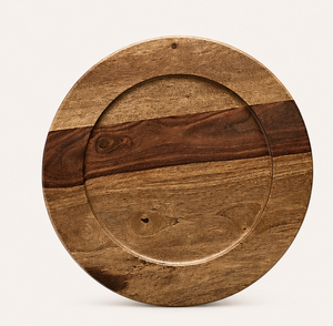 Handcrafted Mango Wood Charger <b>Plates</b> Wholesale Round Farmhouse Table <b>Decor</b> for Weddings Luxury Hotels Restaurant Supplies - Product Image 5