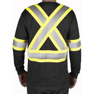 Camiseta de Seguridad Reflectante Clase 3, Alta Visibilidad, Transpirable, de Secado Rápido, con Logotipo Personalizado, Camisetas de Poliéster Tipo Bird Eye para Hombre y Mujer - Product Image 4