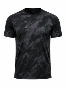 เสื้อยืดคอกลมแขนสั้นผู้ชาย ลายพราง แห้งเร็ว ผ้าถักโพลีเอสเตอร์ ทรงเข้ารูป สไตล์สปอร์ต โพลีเอสเตอร์ 100% - Product Image 2
