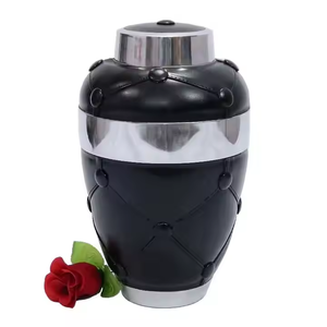 Wholesale Luxury Bronze Metal Cremation Urn Bulk <b>Memorial</b> Jar with Golden Butterfly Art and Polished Enamel Smooth Finish - Product Image 4