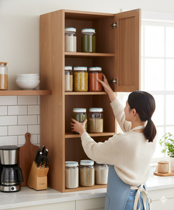Food Storage Container Plastic Cylinder Airtight Clip-on Lid Freshness Preservation Kitchen Use Minimalist Design - Product Image 5