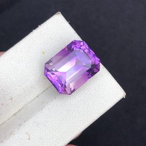 Aigue-marine violette naturelle, taille octogonale, pierre de naissance de février, qualité supérieure, pierre de collection en cristal - Product Image 6