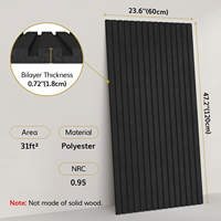 Les panneaux acoustiques modernes en fibre de polyester de forme Akupanel noirs sont utilisés pour la décoration intérieure et l'absorption acoustique