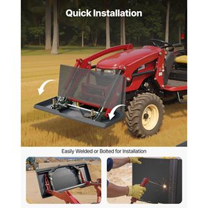 Piastra di Montaggio Universale 3/8 per Skid Steer, Facile da Installare, Capacità di Carico 7000 lbs, Piastre per Caricatore in Acciaio Resistente Compatibili con Kubota - Product Image 5
