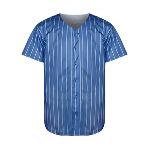 Meilleure vente : Maillot de baseball 100 % polyester, respirant, séchage rapide, col en V, couleur personnalisable, coupe ample à manches courtes avec sangle en T - Product Image 1