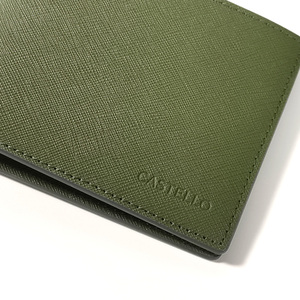 [Bargain] Top Quality Handmade Castello Saffiano Leather Men Bi-fold Billfold ID <b>Card</b> <b>Wallet</b> Passcase Navy Green Grey Black - Product Image 2