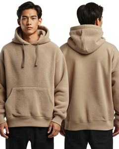 <b>Men</b> Fleece Lined Oversized Hoodie Winter Street Style Sweatshirt - Product Image 4