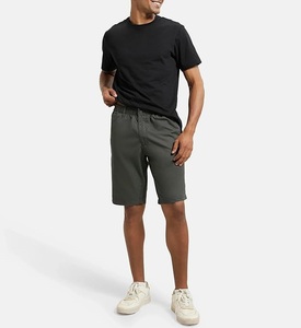 Pantalones Cortos Cargo de Verano para Hombre, 100% Algodón, Sólidos, Casuales, Clásicos, Corte Ajustado, con Botones Bordados, Antiarrugas y Transpirables - Product Image 4