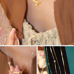 Collar de Bambú Chapado en Plata S925 con Nudos Altos, Jade Natural de Hotan, Cadena para Clavícula, Colgante de Moda, Regalo Sencillo - Product Image 4