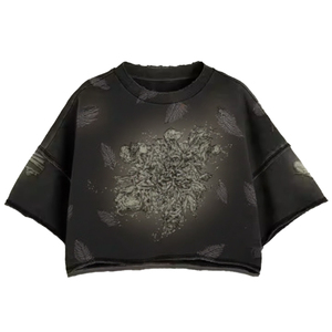 เสื้อยืดพิมพ์ลายคุณภาพสูง สไตล์วินเทจ ลุคสตรีทแวร์ ทรงครอป ผ้าฝ้าย สำหรับผู้ชาย - Product Image 2