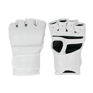 Gants de boxe MMA sur mesure à demi-doigts pour l'entraînement et le combat, en cuir PU et cuir de vachette de haute qualité - Product Image 1
