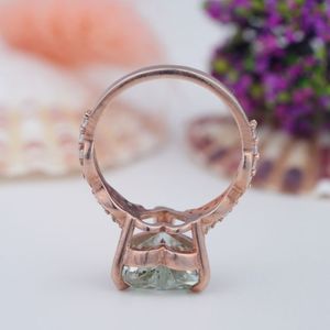 Anillo de Compromiso Romántico Hecho a Mano en Oro Rosa con Zafiro Rosa Corte Corazón y Engaste de Garras en Plata de Ley 925 para Mujer, Ideal para Fiestas - Product Image 5