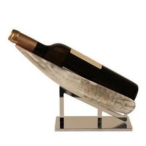 Support et porte-bouteille à vin minimaliste en aluminium écologique Nyxora Atelier pour la décoration de bar à domicile - Product Image 2