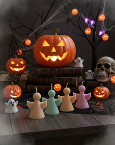 Mini bougie décorative en forme d'ange – Décoration d'intérieur et article cadeau pastel - Product Image 1