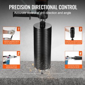 Punta diamantata da 4 pollici per foratura a umido/a secco per muratura e cemento con adattatore per punta pilota per mattoni e blocchi - Punte per foratura a umido/a secco - Product Image 5