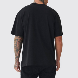 T-shirts pour hommes 100% Coton, décontractés, en tissu peigné épais, coupe oversize, d'été, respirants, infroissables, imprimés sérigraphiés, à séchage rapide - Product Image 2