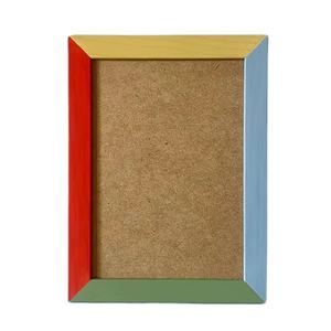 <b>Pastel</b> Blue Bow Ribbon Painted Photo Frame Handcrafted Wooden <b>Decorative</b> Artistic Oval Pattern Tabletop Modern Designer Holder - Product Image 1