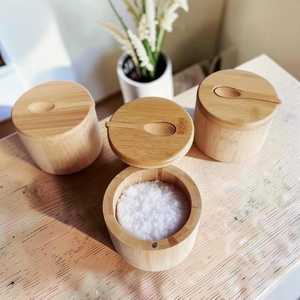 Handmade Wooden <b>Jar</b> Wooden Lid 250ml Capacity Classic Design Multifunction Eco-Friendly <b>Storage</b> Container <b>for</b> Tea Spice Sugar - Product Image 3