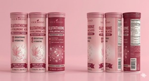 Comprimés effervescents de glutathion et d'acide hyaluronique pour éclaircir la peau, hydrater en profondeur et offrir un soutien antioxydant - Product Image 4