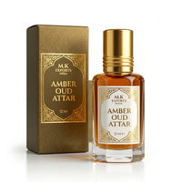 Amber Oud Attar Arabe Traditionnel Huile de Parfum Non Alcoolisée pour Usage Quotidien et Cadeaux