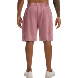 Shorts Bermuda Décontractés pour Hommes en Coton Mélangé Respirant, Écologique, Séchage Rapide, avec Cordon de Serrage, Style Oxford Tricoté, pour le Sport et la Gym - Product Image 5
