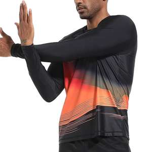 Camiseta Deportiva de Manga Corta, Transpirable, con Protección Solar UV, de Malla, Spandex/Poliéster, de Secado Rápido, Compresión, para Yoga, Gimnasio, Running, MMA - Product Image 4