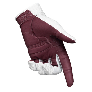 White Genuine Leather Golf Gloves <b>Full</b> Finger Non <b>Slip</b> Unisex Sports Glove With Breathable Fabric And Pull On Closure - Product Image 2