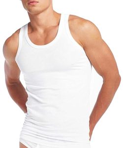 Wholesale India Best Price <b>Men's</b> Pure Cotton <b>White</b> Tank Tops Seamless Workout Fitness Body Building Undershirt Gym Training <b>Vest</b> - Product Image 1