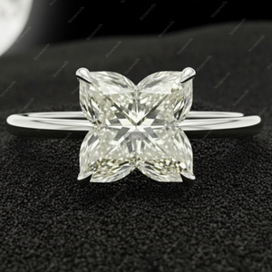 Diamant de laboratoire de qualité export Inde, en forme de fleur de lys, couleur DEF, certifié VVS VS1, pierre libre pour bijoux - Product Image 2