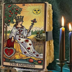 Grimoire personnalisée en cuir animal Empress de 400 pages, fait main, véritable livre de sorts, journal classique des Ombres, sorcellerie - Product Image 2