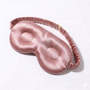 Antifaz de Seda 3D de Moda al por Mayor con Logotipo Personalizado, 22 Momme, para Dormir, Doble Cara, Cuatro Estaciones, para Avión - Product Image 4