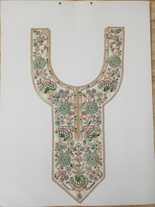 Designer Embroidered <b>Sew</b>-<b>On</b> Neck <b>Patches</b> | Fancy Orgenza Neckline Applique for Women's Apparel - Product Image 4