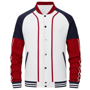 OEM/ODM Men's <b>Lightweight</b> <b>Long</b> Sleeve Varsity Baseball Letterman Winter <b>Coat</b> Bomber Jacket High Street Style Front Logo Position - Product Image 1