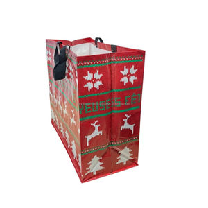 Bolsa de lona tejida PP a la moda para mujer de Vietnam, bolsas de compras navideñas con logotipo personalizado y Asa de algodón, venta al por mayor - Product Image 3
