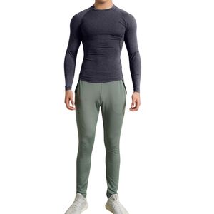 T-shirt de compression ajusté pour homme, personnalisable, séchage rapide, pour musculation, fitness, entraînement en salle de sport, OEM - Product Image 5