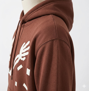 Sweat à capuche marron chocolat – Motif Skeleto Broken Heart – Pull streetwear pour homme – Illustration squelette – Vente en gros - Product Image 3