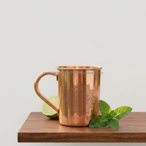 Vajilla de Cobre Pulido de Lujo – Taza 100% de Metal Puro para Mixología Artesanal - Product Image 2
