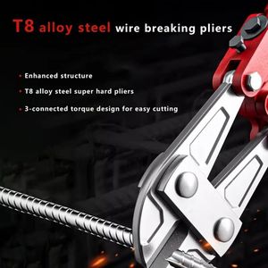 Heavy Duty 12\" Mini Bolt Cutter for Fence Steel <b>Wire</b> Small Chain Screws & Rivet Ergonomic <b>Soft</b> Grip Rubber Power Cutters - Product Image 5