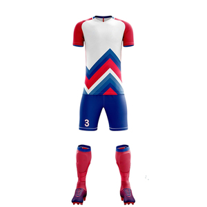 Custom Design Adults <b>Kids</b> Sublimation Soccer Wear Football Jerseys Short Set Soft Breathable Quick Dry Fit Jersey Football Gear - Product Image 1