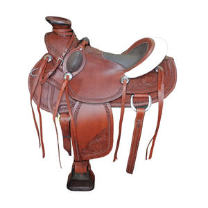 Silla de Montar Western de Cuero Genuino Hecha a Mano, de Alta Calidad, para Rodeo y Carreras, Disponible para Equitación - Product Image 1