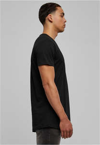 Camisetas de hombre de algodón grueso negro con logo personalizado, estilo urbano, manga corta, informales, lisas, con estampado en relieve y bordado. - Product Image 4