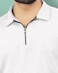 Camiseta de Manga Corta con Cierre Texturizado y Transpirable, Opciones Multicolor, Tejido de Punto de Poliéster/Algodón, Servicio OEM - Product Image 3