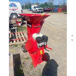 Broyeur de bois hydraulique à essence, déchiqueteuse de branches de jardin, démarrage électrique, machine rouge - Product Image 2
