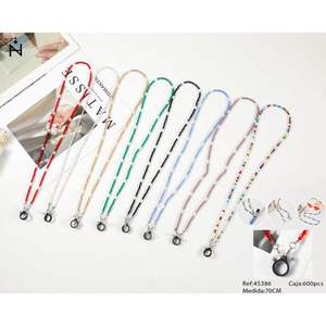 Chaîne de corps en perles de cristal Zi 70 cm, bijoux tendance unisexe pour lunettes - Product Image 1