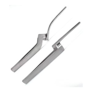 2 pinces articulées pour papier d'occlusion dentaire, 6 pouces, droites et courbées, en acier inoxydable, outils chirurgicaux - Product Image 1