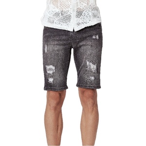 Custom Summer Streetwear Distressed Short Half Pants Loose <b>Work</b> Shorts Fashion Men's Denim <b>Jean</b> Shorts - Product Image 1