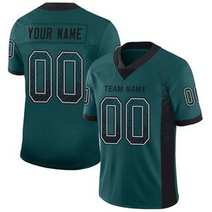 เสื้อฟุตบอลอเมริกันแบบ OEM สั่งทำพิเศษ พิมพ์ลายแบบ Sublimation ผ้าโพลีเอสเตอร์ 100% ชุดทีมลำลองแบบกำหนดเองได้ ออกแบบเสื้อผ้าสำหรับนักกีฬา - Product Image 1