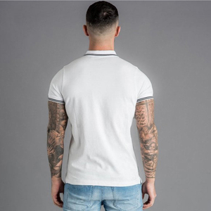 Ventes chaudes, t-shirts pour hommes 100% coton, logo personnalisé, prix de gros, manches courtes, polos pour hommes, polos pour hommes - Product Image 2