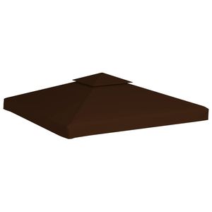 Telo di Copertura Superiore per Gazebo a 2 Livelli Marrone 9.1 Oz/yd2 9.8 X 9.8 Pollici Accessorio per Tende e Pergole - Product Image 2