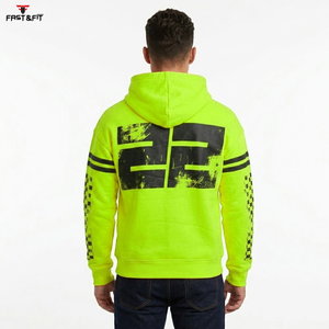 Sudaderas con capucha de lana para hombre, de alta calidad, corte regular, diseño personalizado, bordadas, con cremallera, para invierno, hechas en Pakistán - Product Image 4